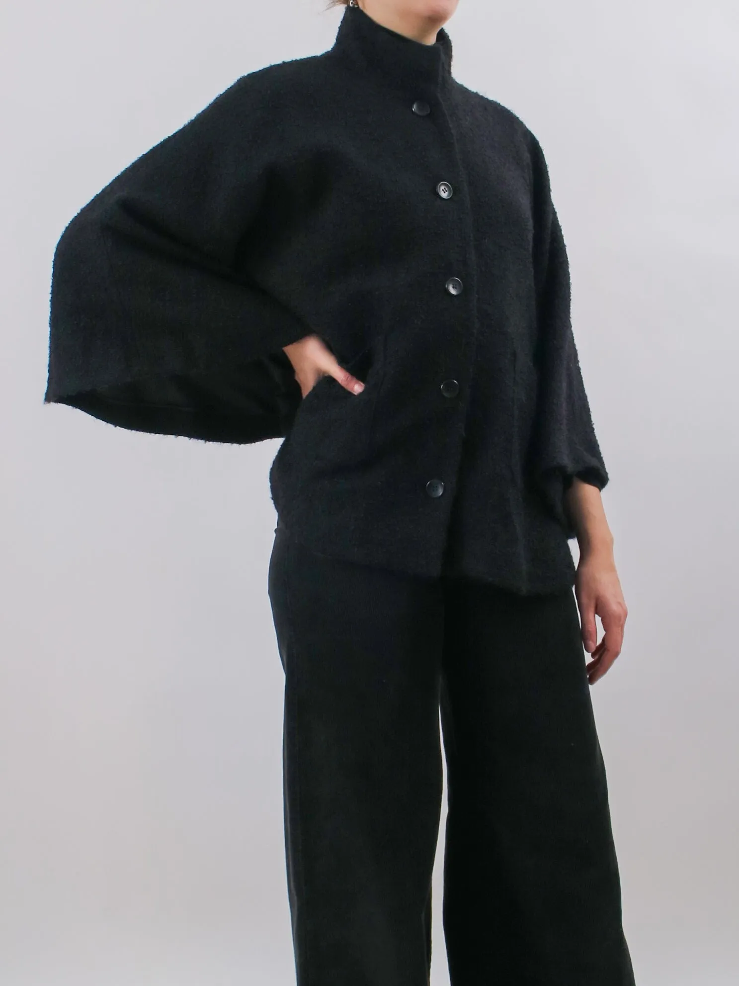 1990s Country Clothes by Pendleton Black Wool Cape