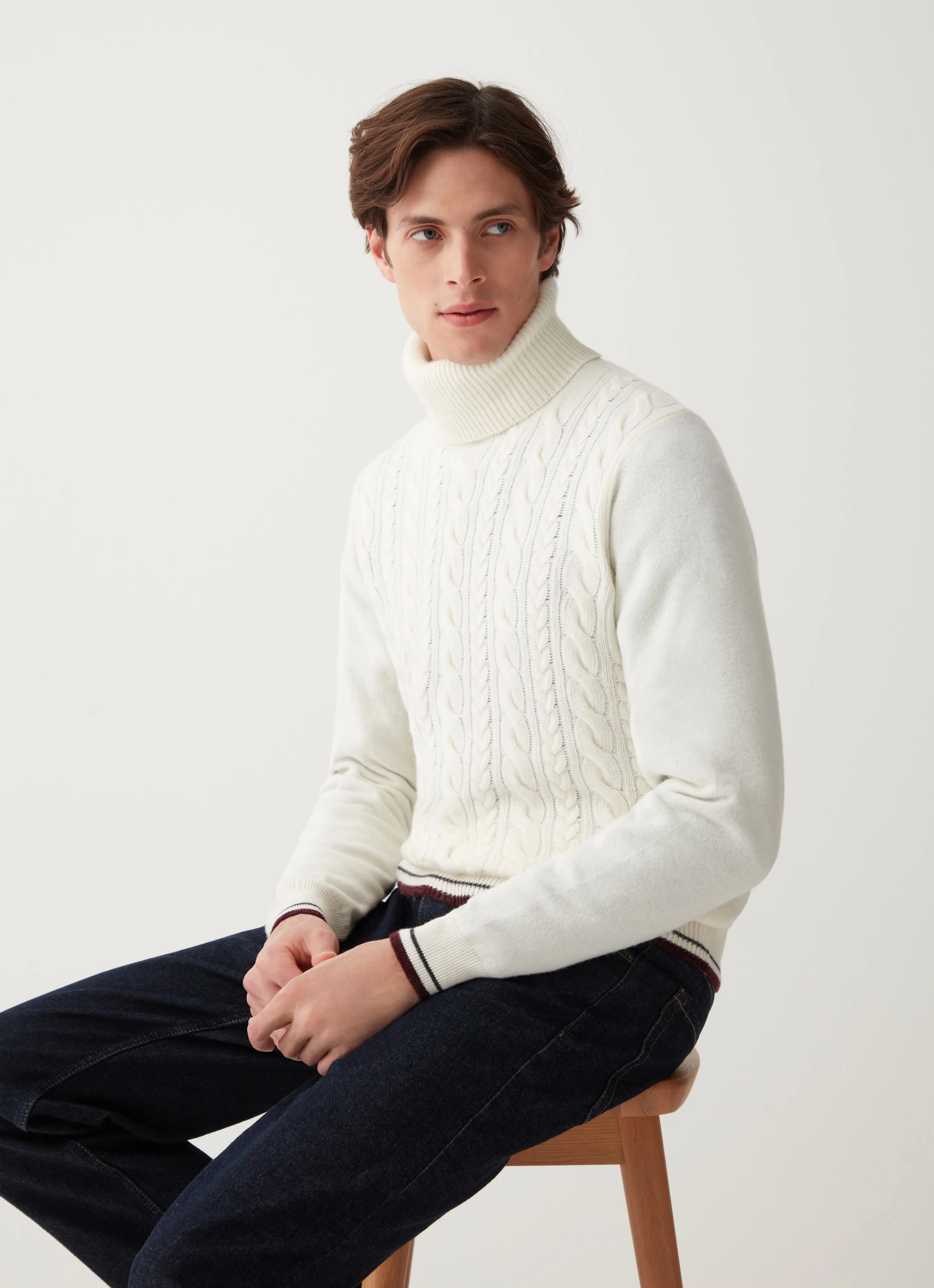 4488 Mens Sweater - White