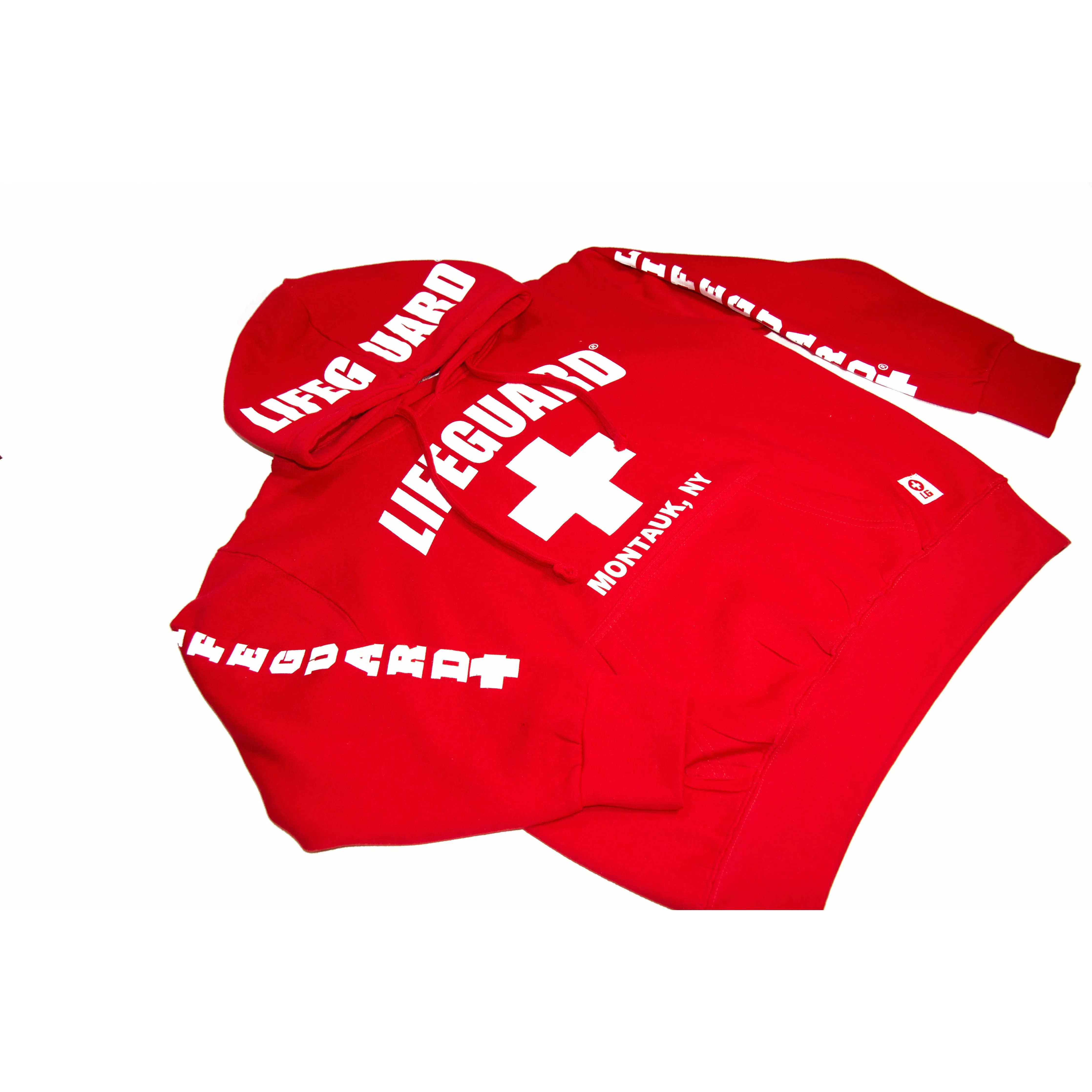 Adult Lifeguard Montauk NY Pullover Hoodie