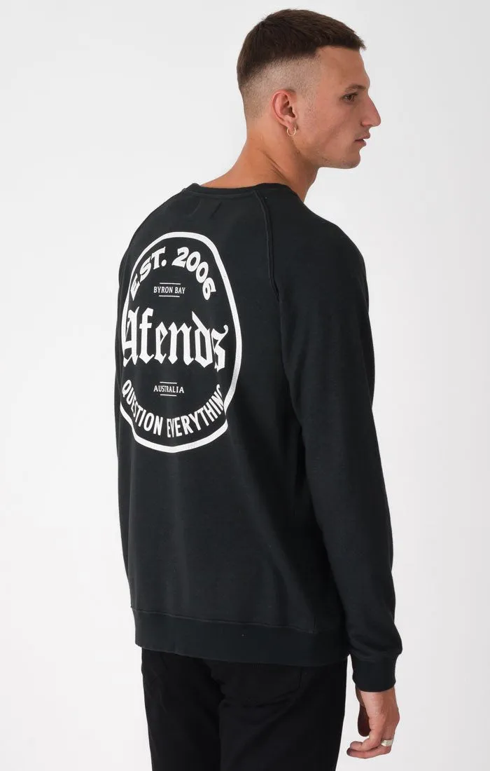 Afends Mens Throw - Raglan Crew Neck Sweat