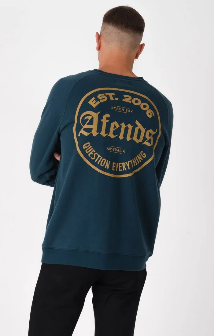 Afends Mens Throw - Raglan Crew Neck Sweat