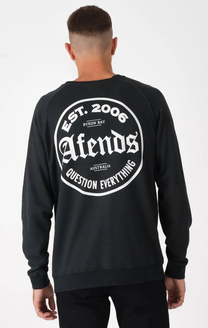 Afends Mens Throw - Raglan Crew Neck Sweat