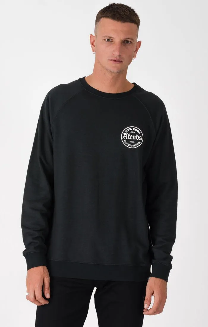 Afends Mens Throw - Raglan Crew Neck Sweat