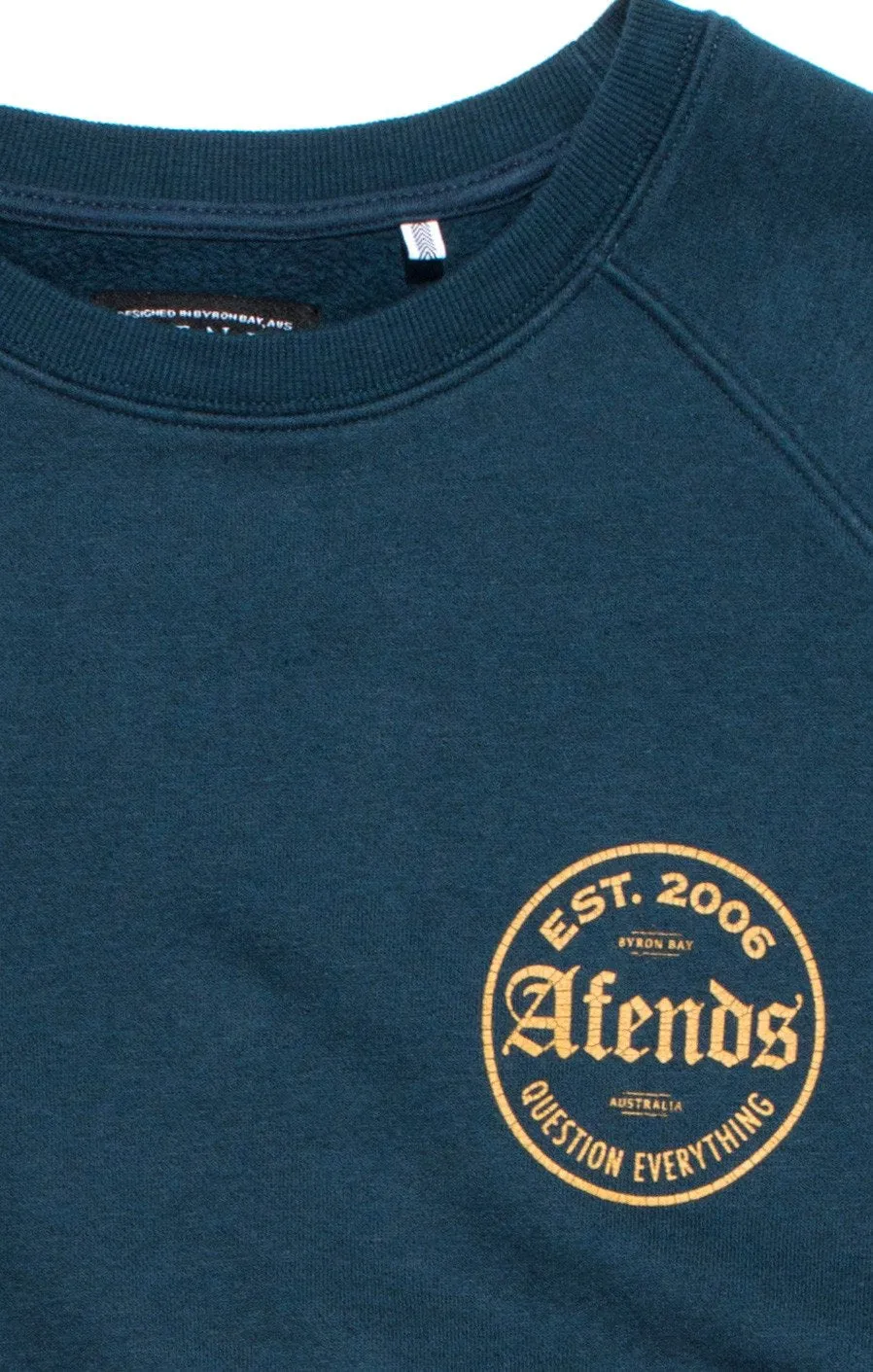 Afends Mens Throw - Raglan Crew Neck Sweat