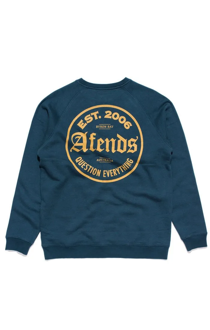 Afends Mens Throw - Raglan Crew Neck Sweat
