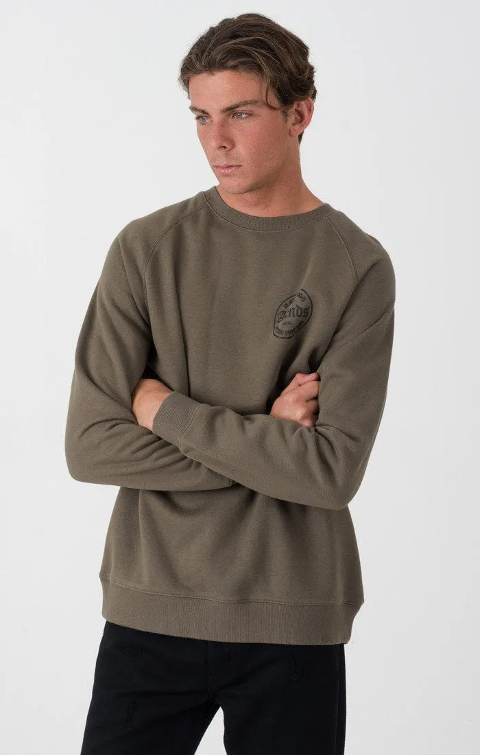 Afends Mens Throw - Raglan Crew Neck Sweat