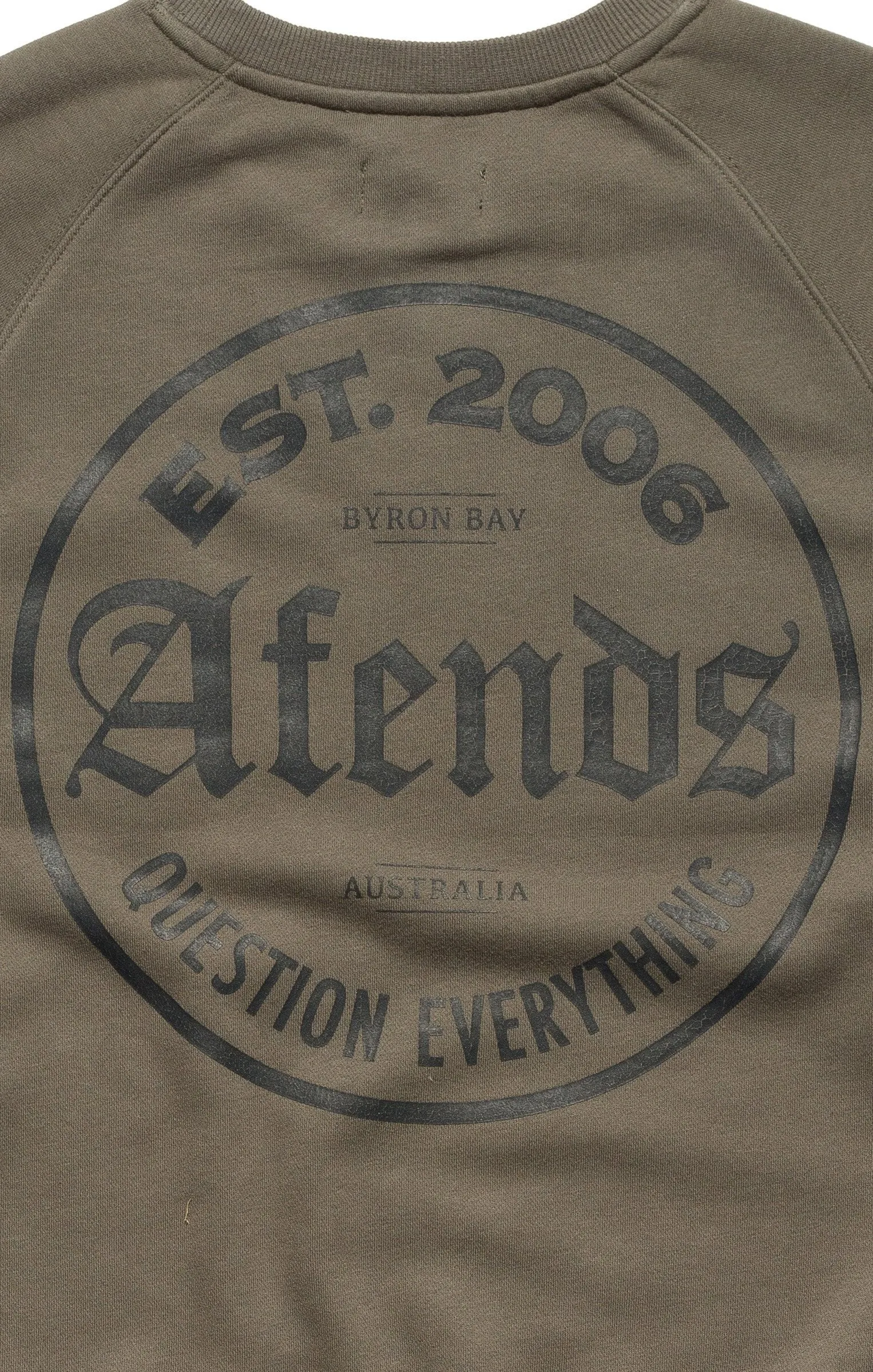 Afends Mens Throw - Raglan Crew Neck Sweat