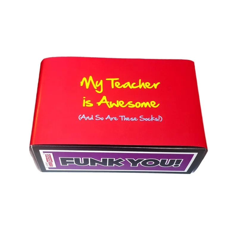 Awesome Teacher Oddsocks Gift Set - Mens Novelty Socks