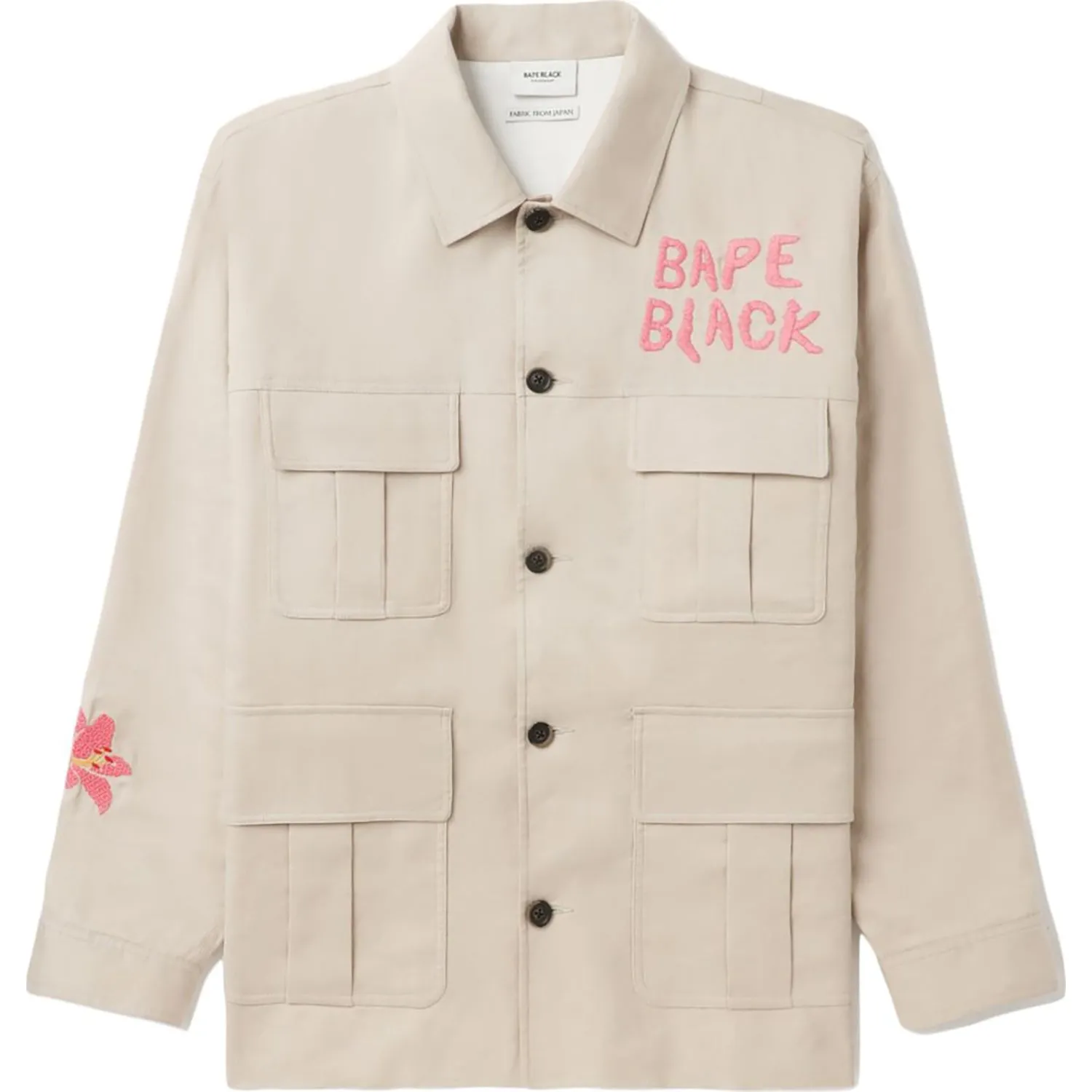 BAPE BLACK EMBROIDERY HUNTER JACKET MENS