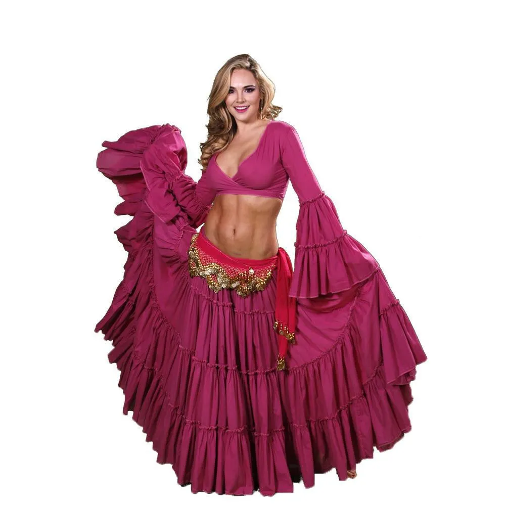 Belly Dance Skirt, Top, & Hip Scarf Costume Set | ESMA II