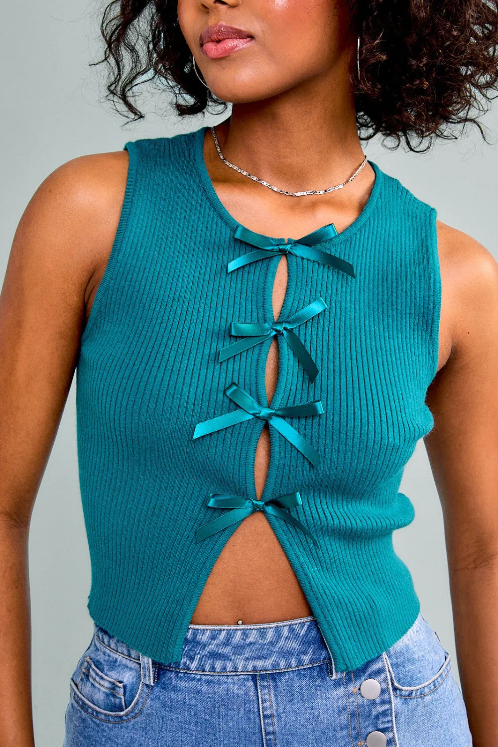 best in bow top - teal