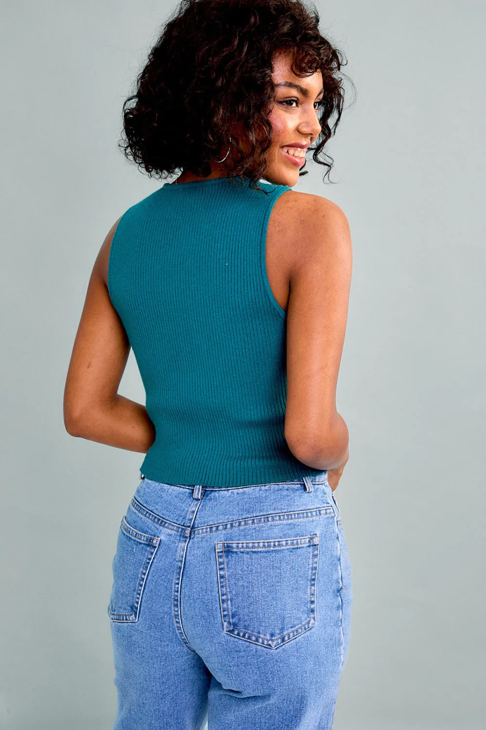 best in bow top - teal
