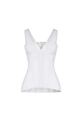 Carlisle Bodycon V-Neck Crepe Top