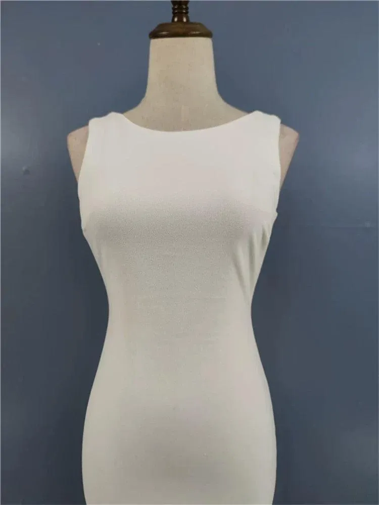 Elegance Steel Ring Bodycon Dress: Modern Sophistication