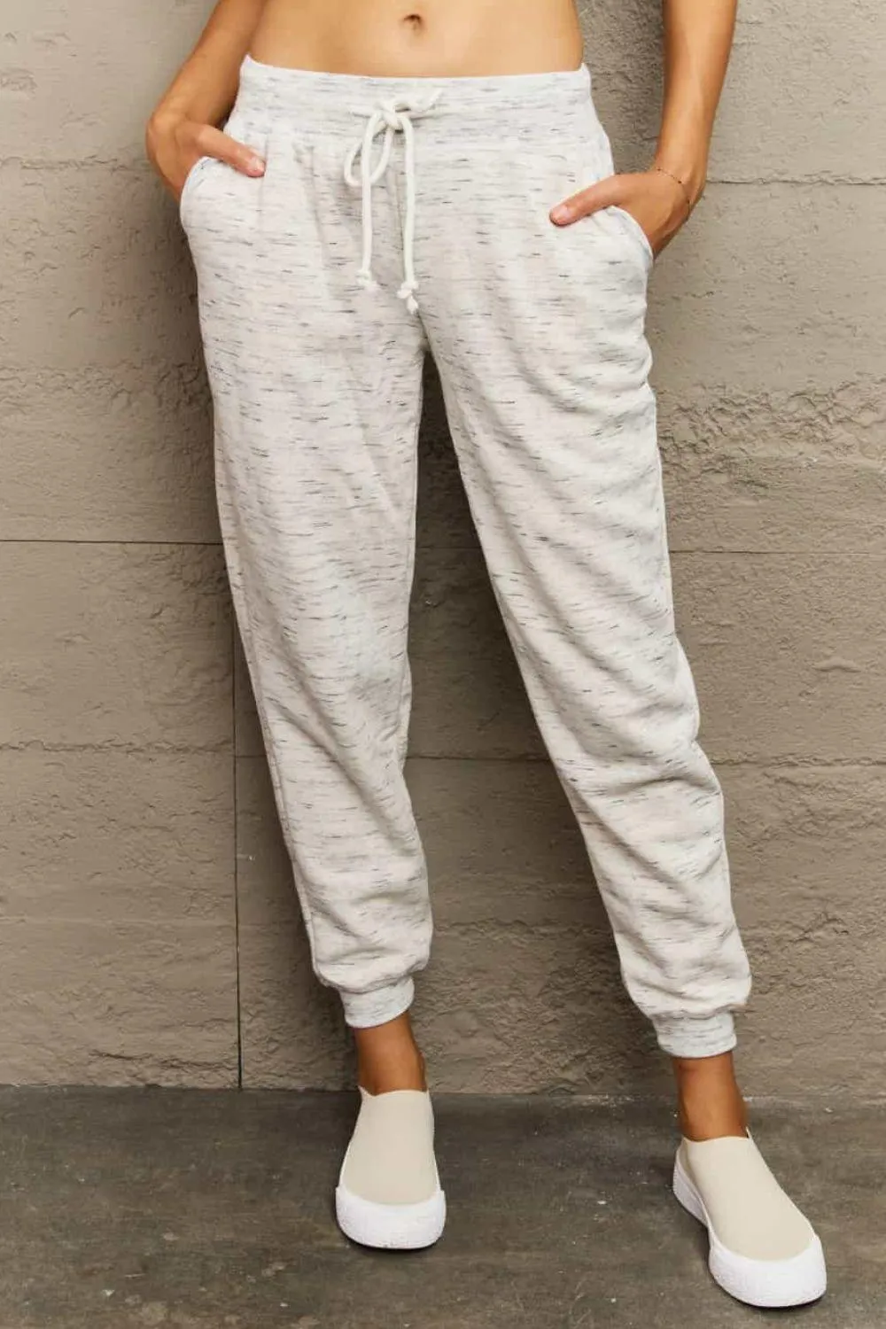 Full Size Tie Waist Long Sweatpants