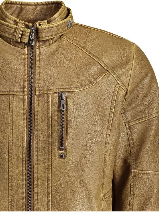 Gorgeous Faux Leather Mens Biker Jacket