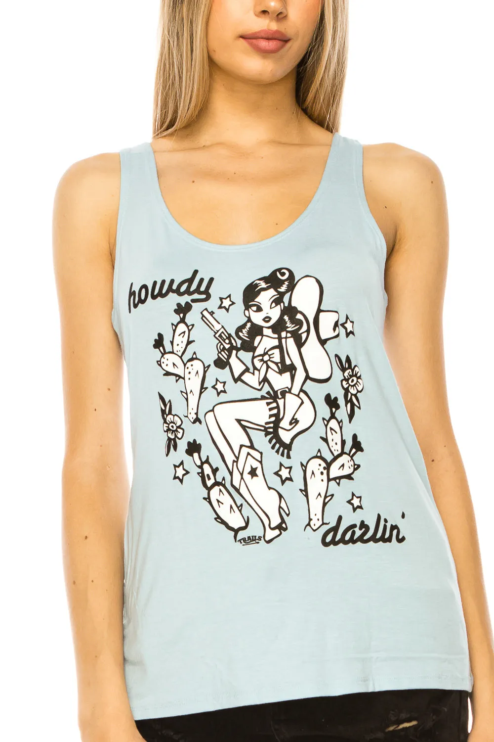 HOWDY DARLIN' TANK TOP BLUE