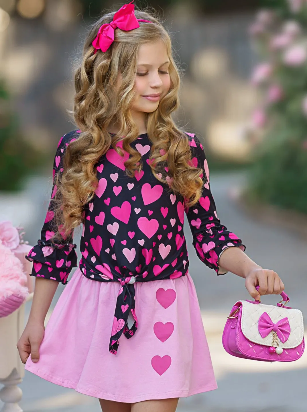 It's Raining Hearts Skirt Set