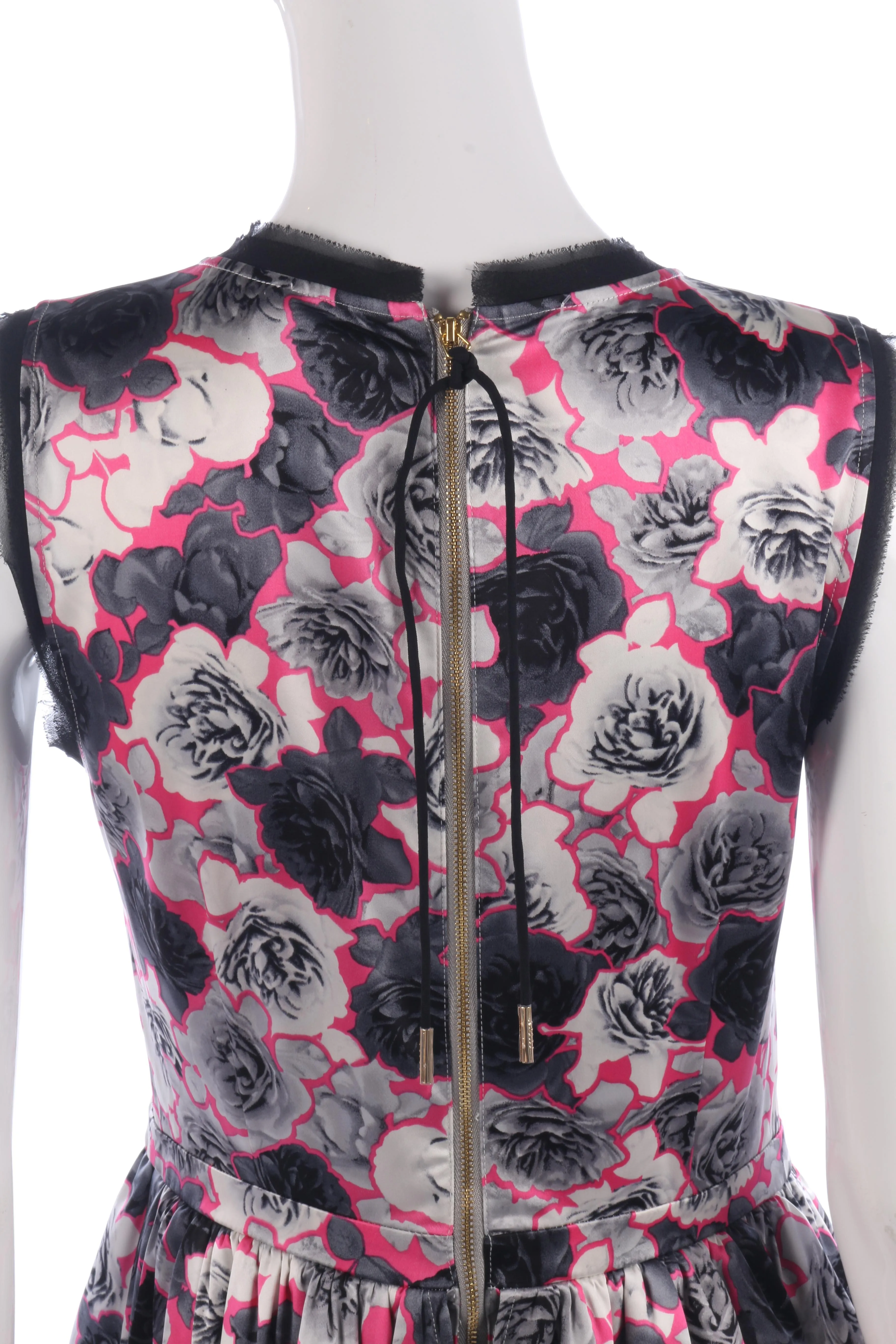 Juicy Couture grey and pink floral dress size 8