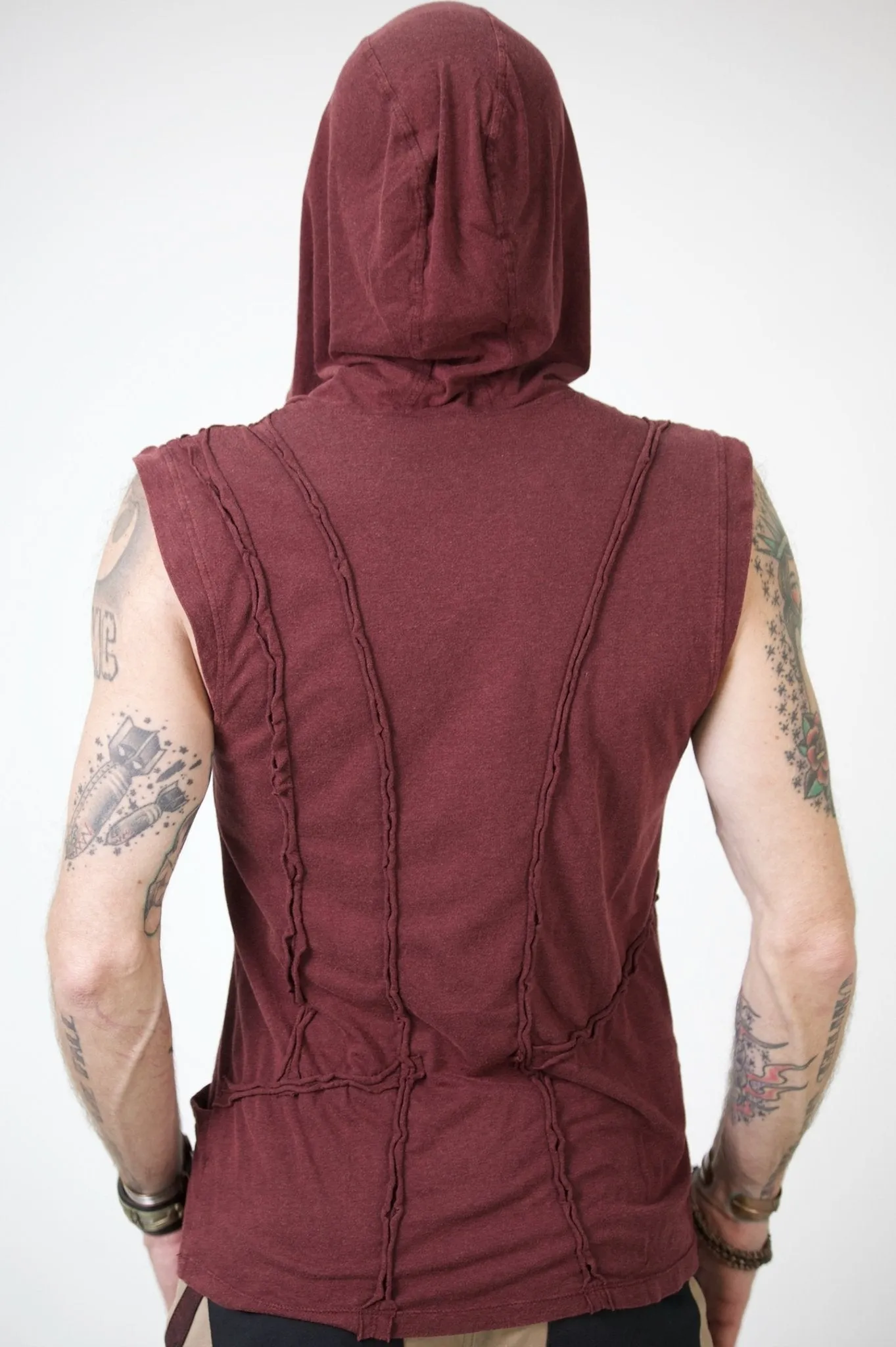 Linear Hooded Tank Top