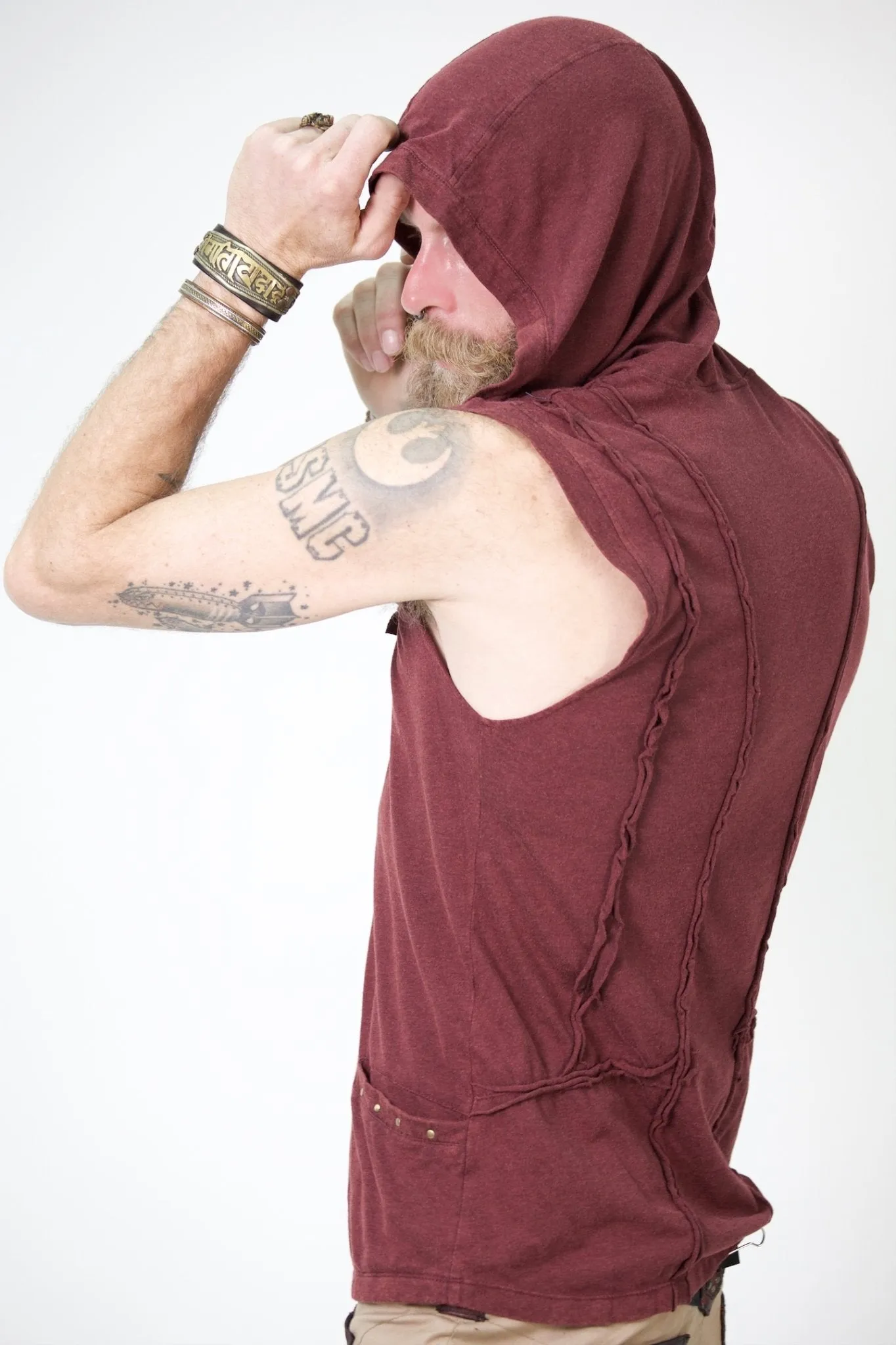 Linear Hooded Tank Top