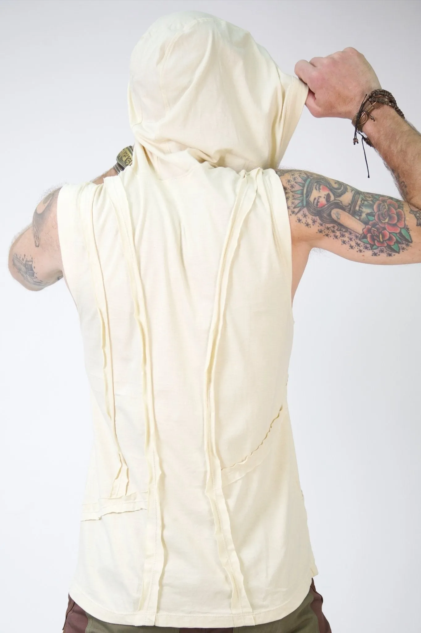 Linear Hooded Tank Top