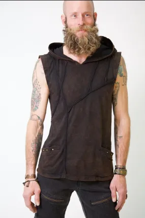 Linear Hooded Tank Top