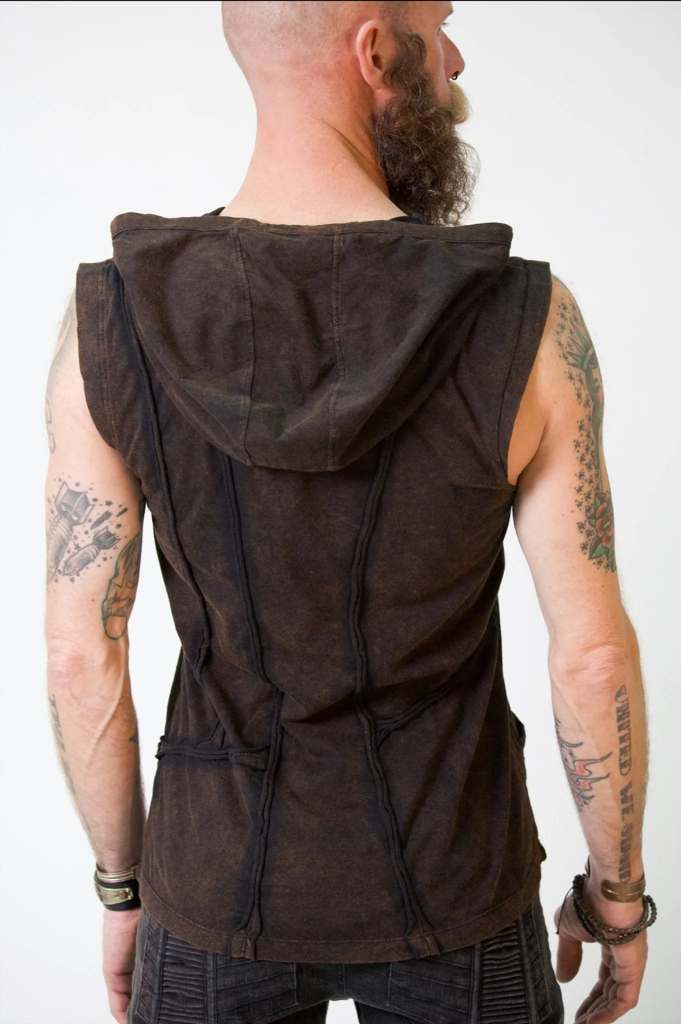 Linear Hooded Tank Top