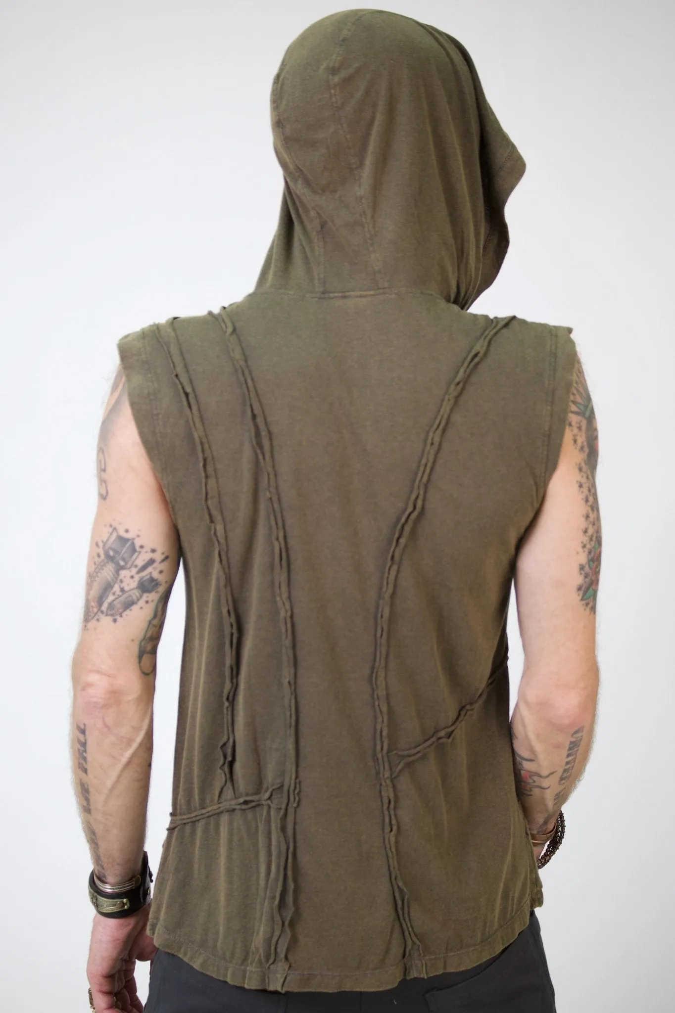 Linear Hooded Tank Top