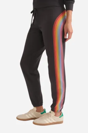 Marine Layer Anytime Sweatpant in Washed Black Stripe