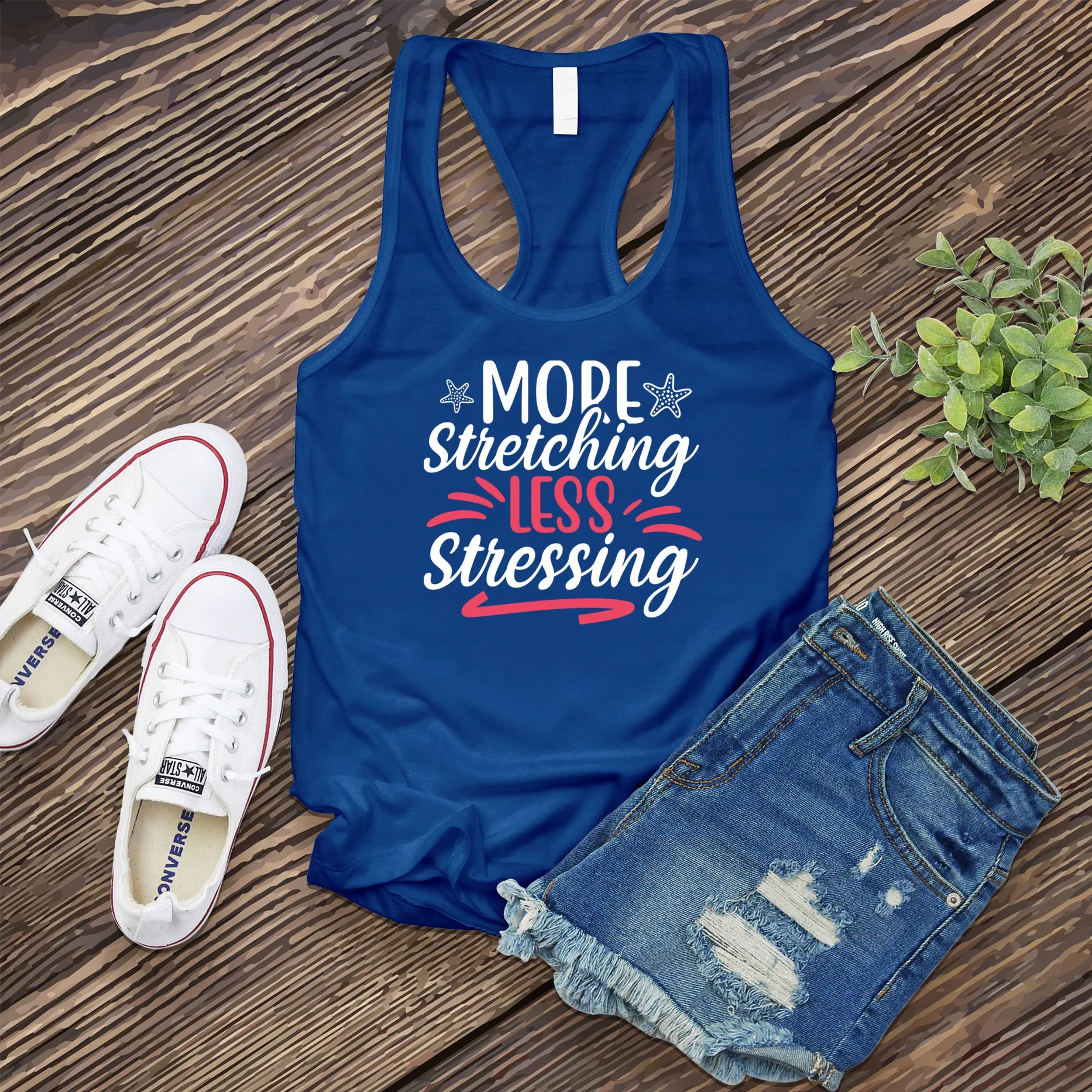 More Stretching Less Stressing Women's Tank Top
