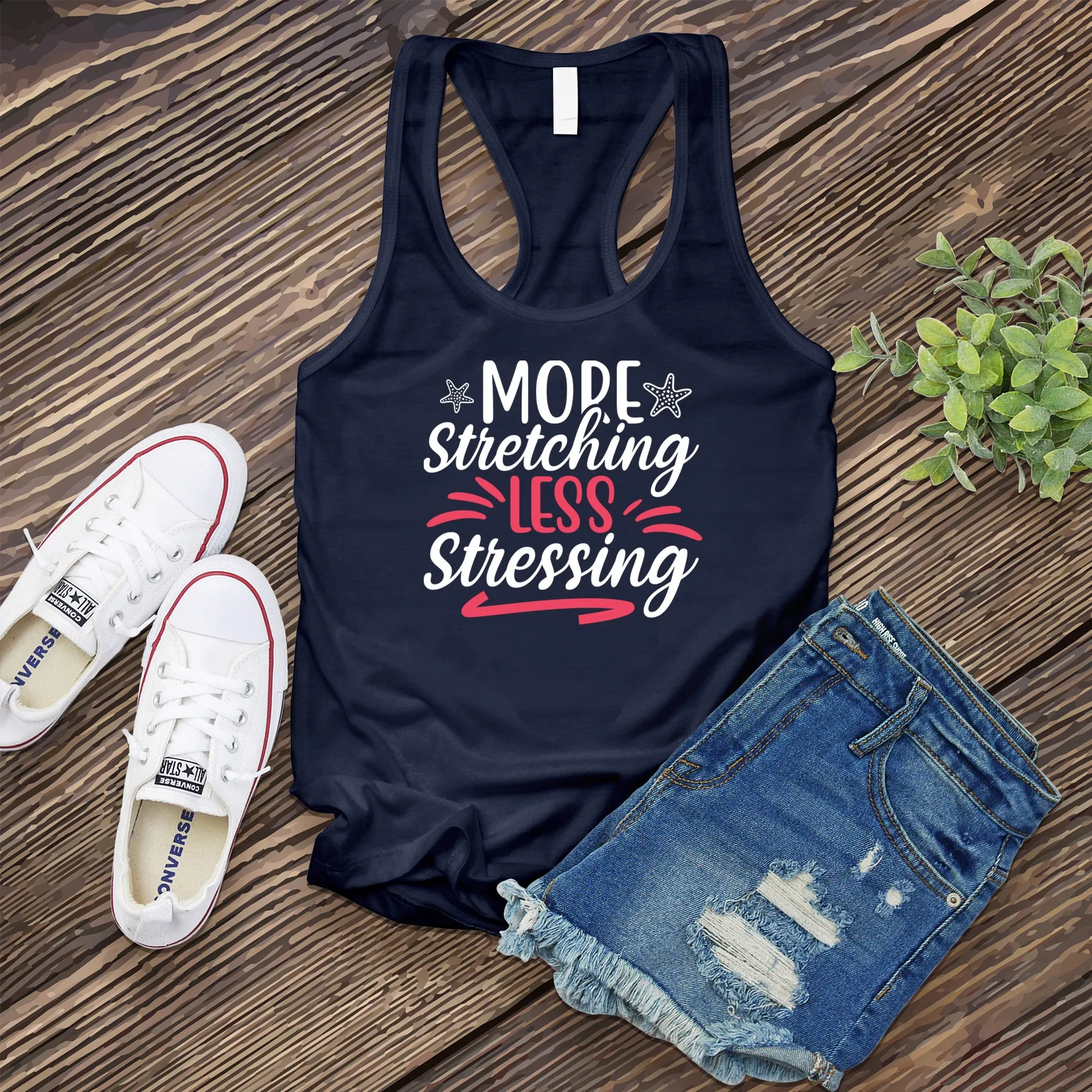 More Stretching Less Stressing Women's Tank Top