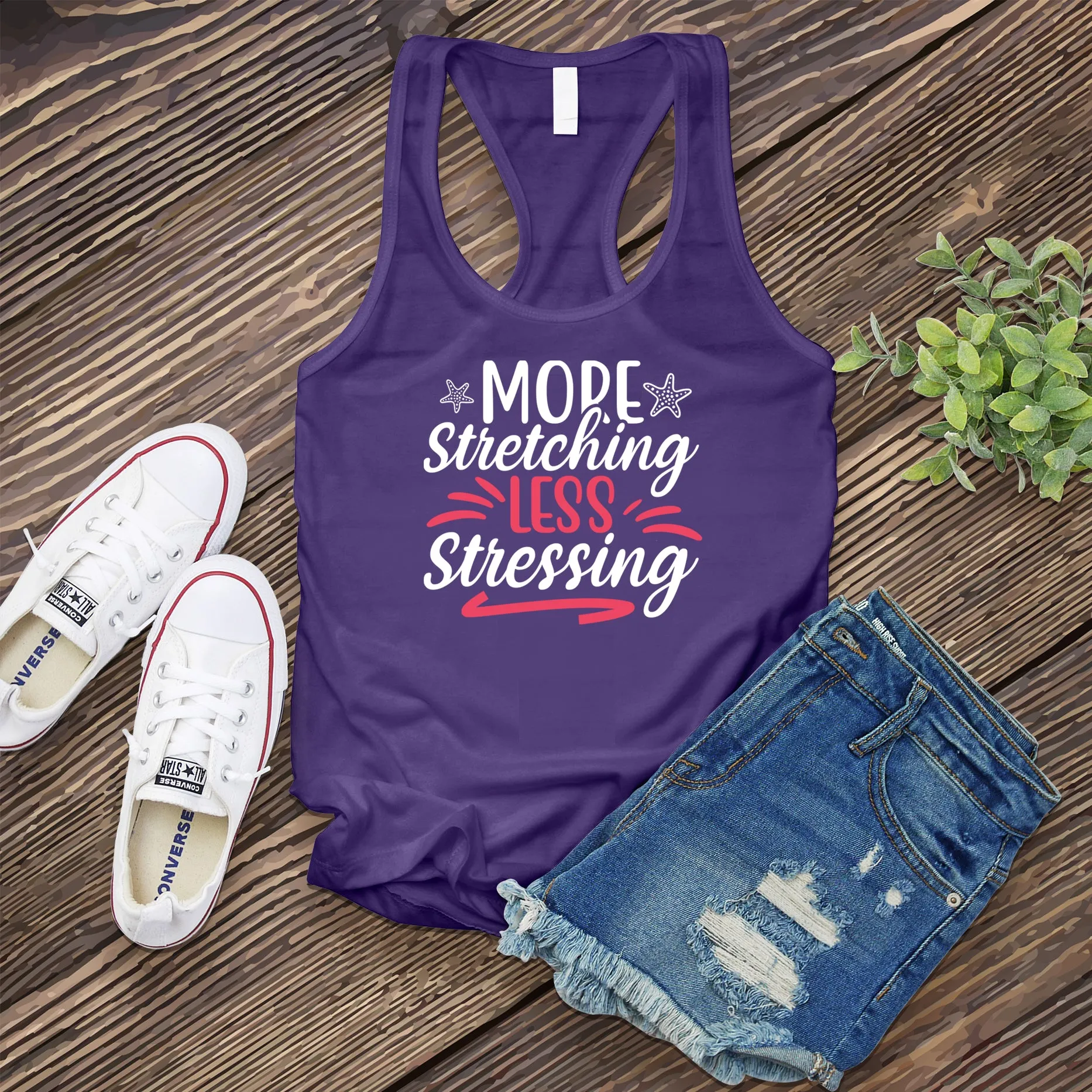 More Stretching Less Stressing Women's Tank Top