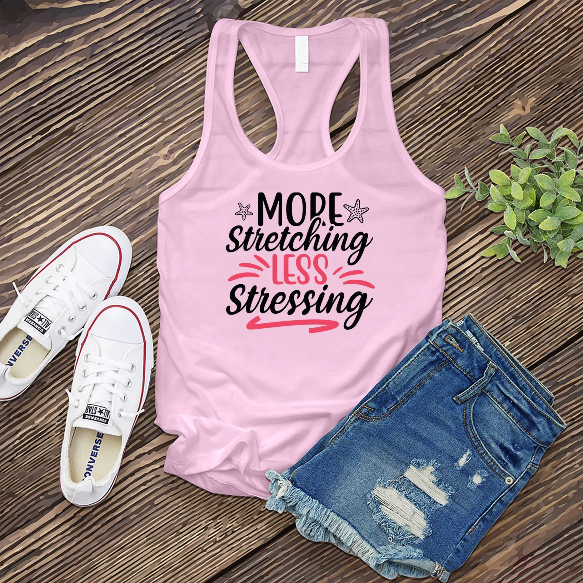 More Stretching Less Stressing Women's Tank Top