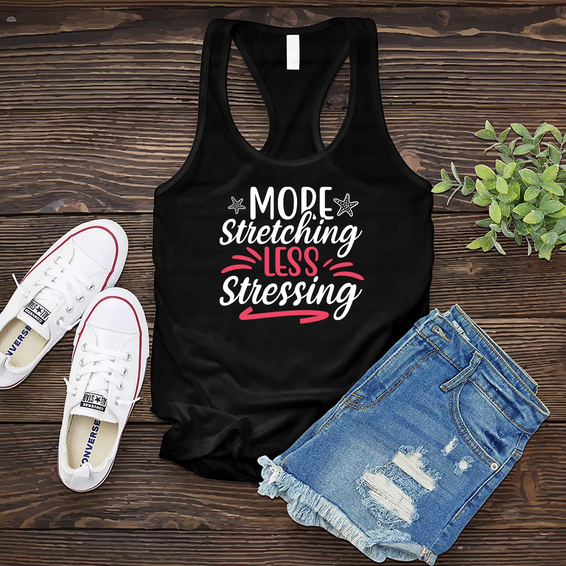 More Stretching Less Stressing Women's Tank Top
