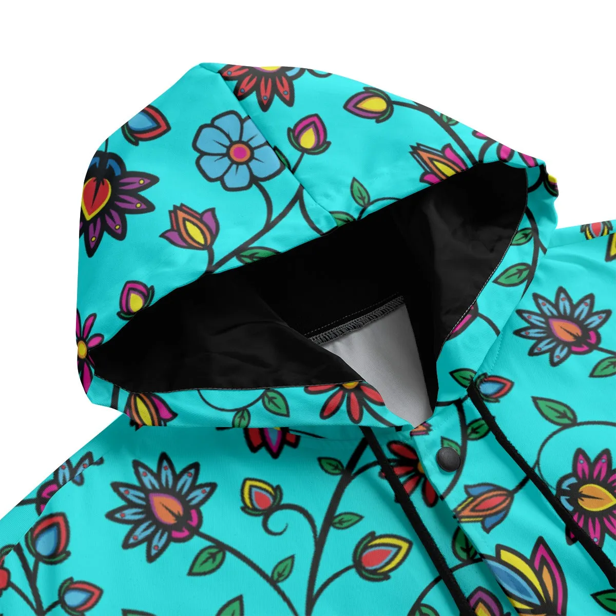 Nature's Nexus Turquoise Men's Varsity Jacket