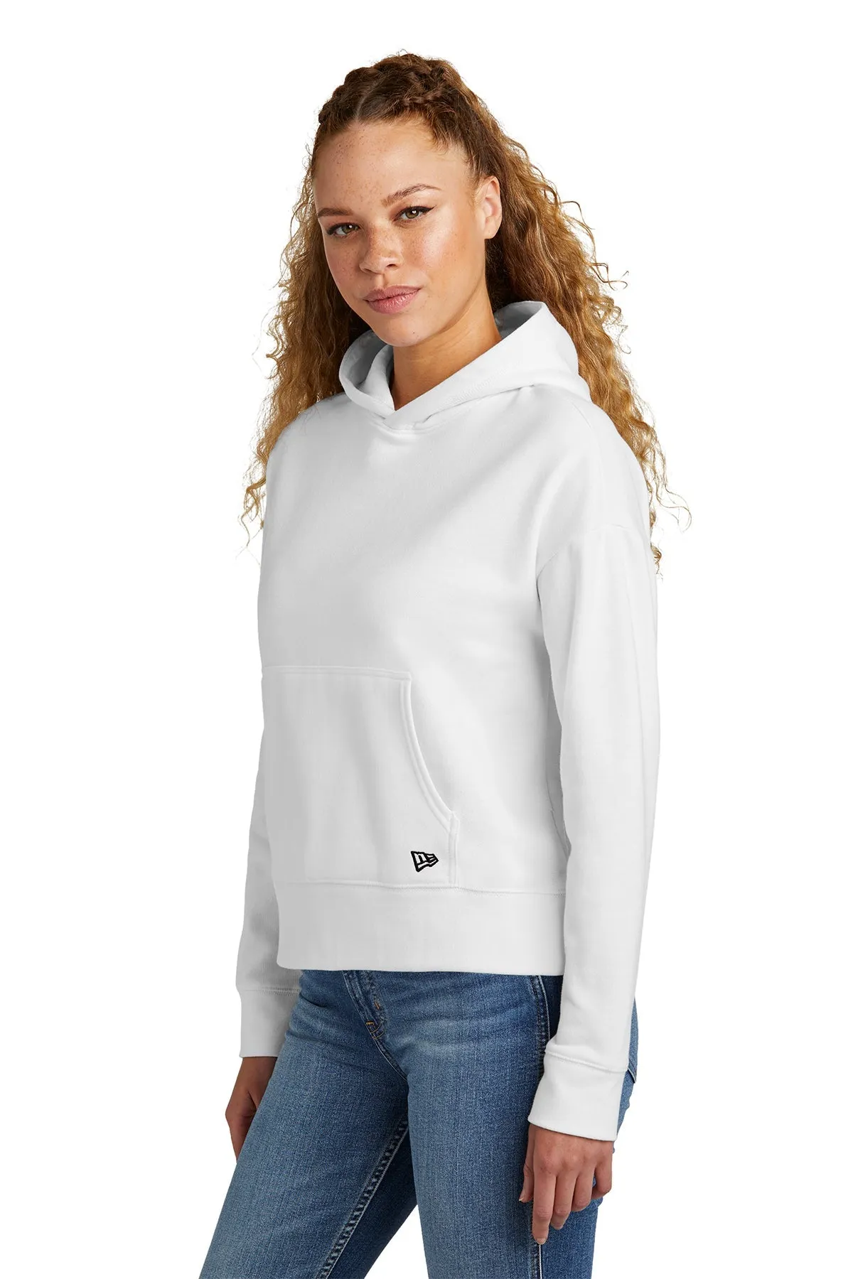 New Era Ladies Comeback Fleece Customized Hoodies, White