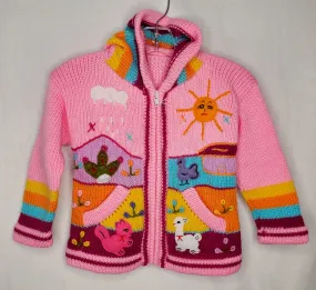 Peruvian Sweater Pink 3-4