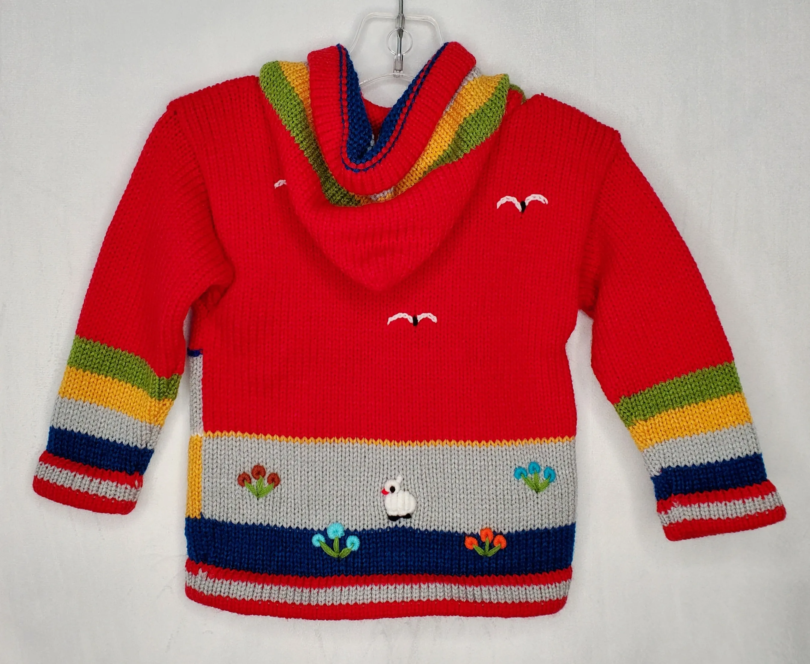 Peruvian Sweater - red 0-18m