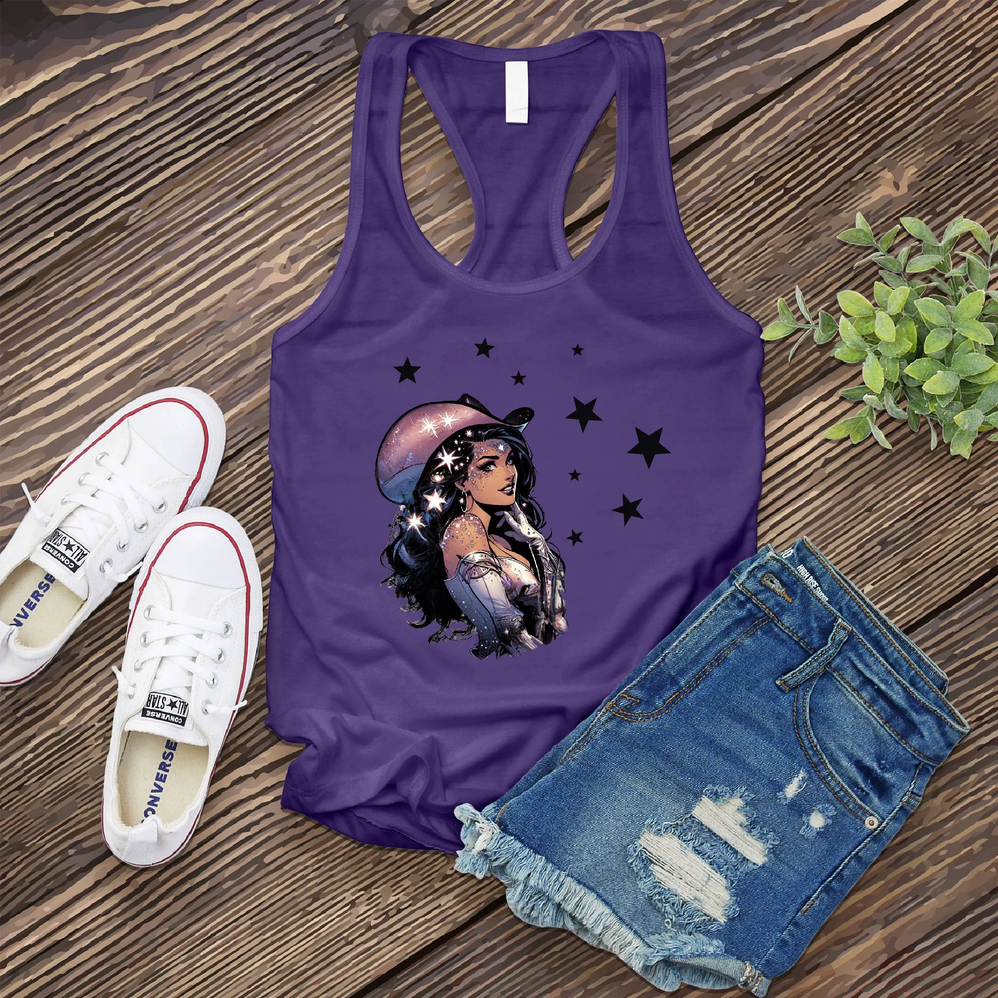 Pop Cosmic Cowgirl Women's Tank Top