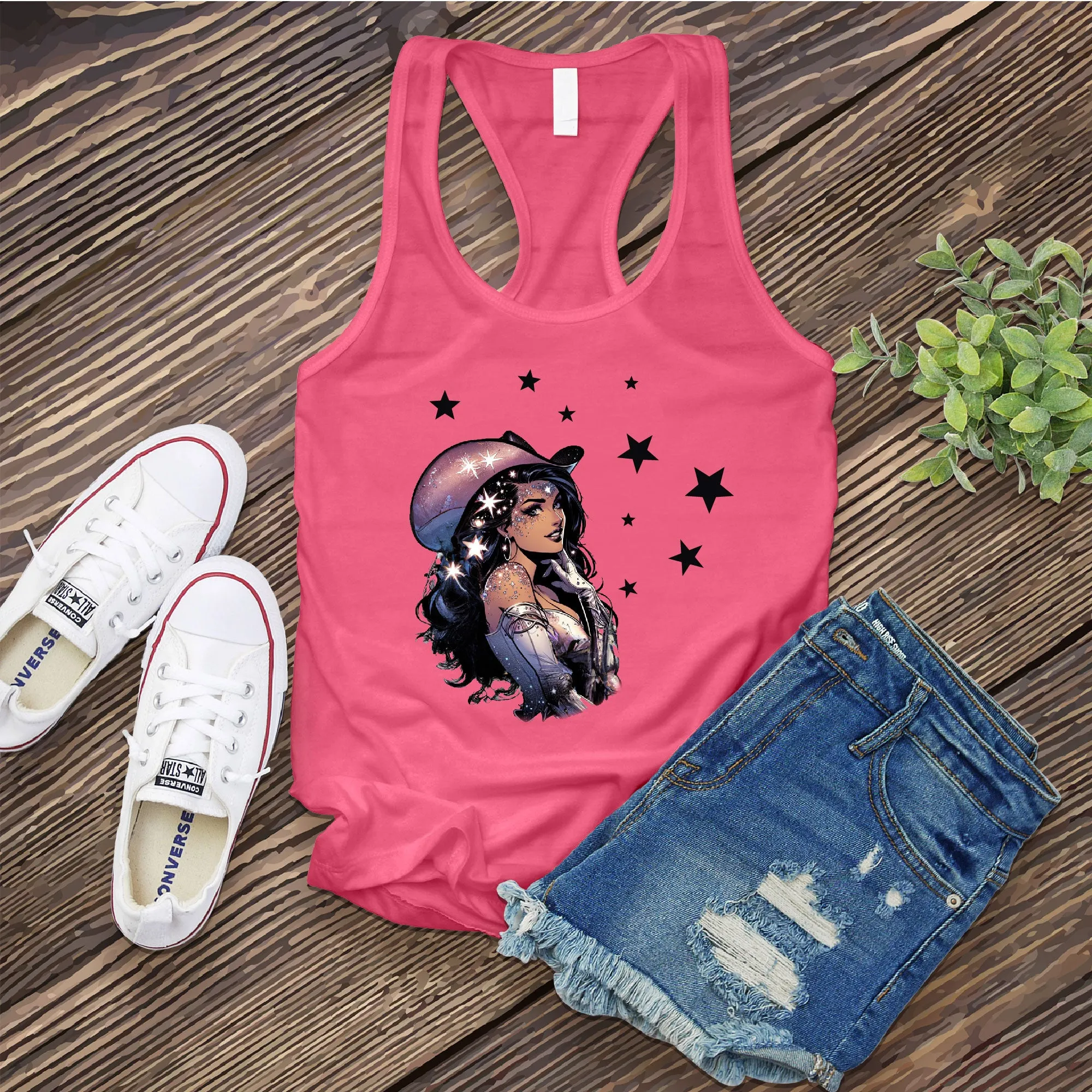 Pop Cosmic Cowgirl Women's Tank Top