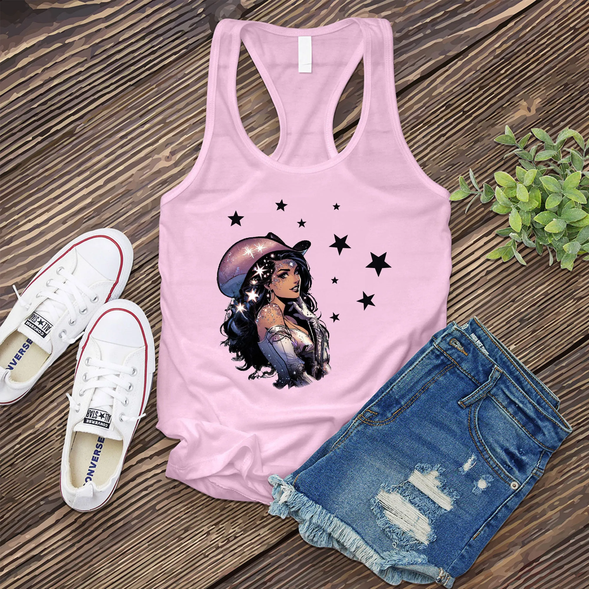 Pop Cosmic Cowgirl Women's Tank Top