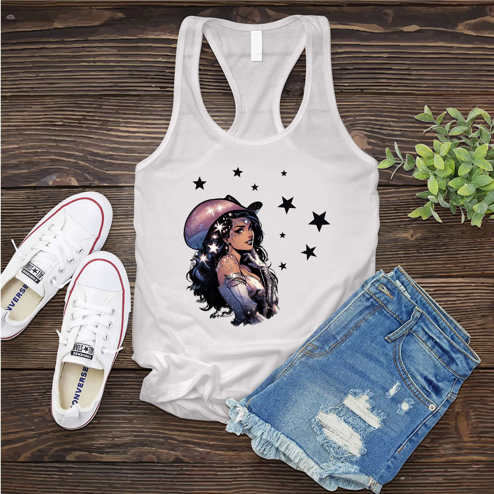 Pop Cosmic Cowgirl Women's Tank Top