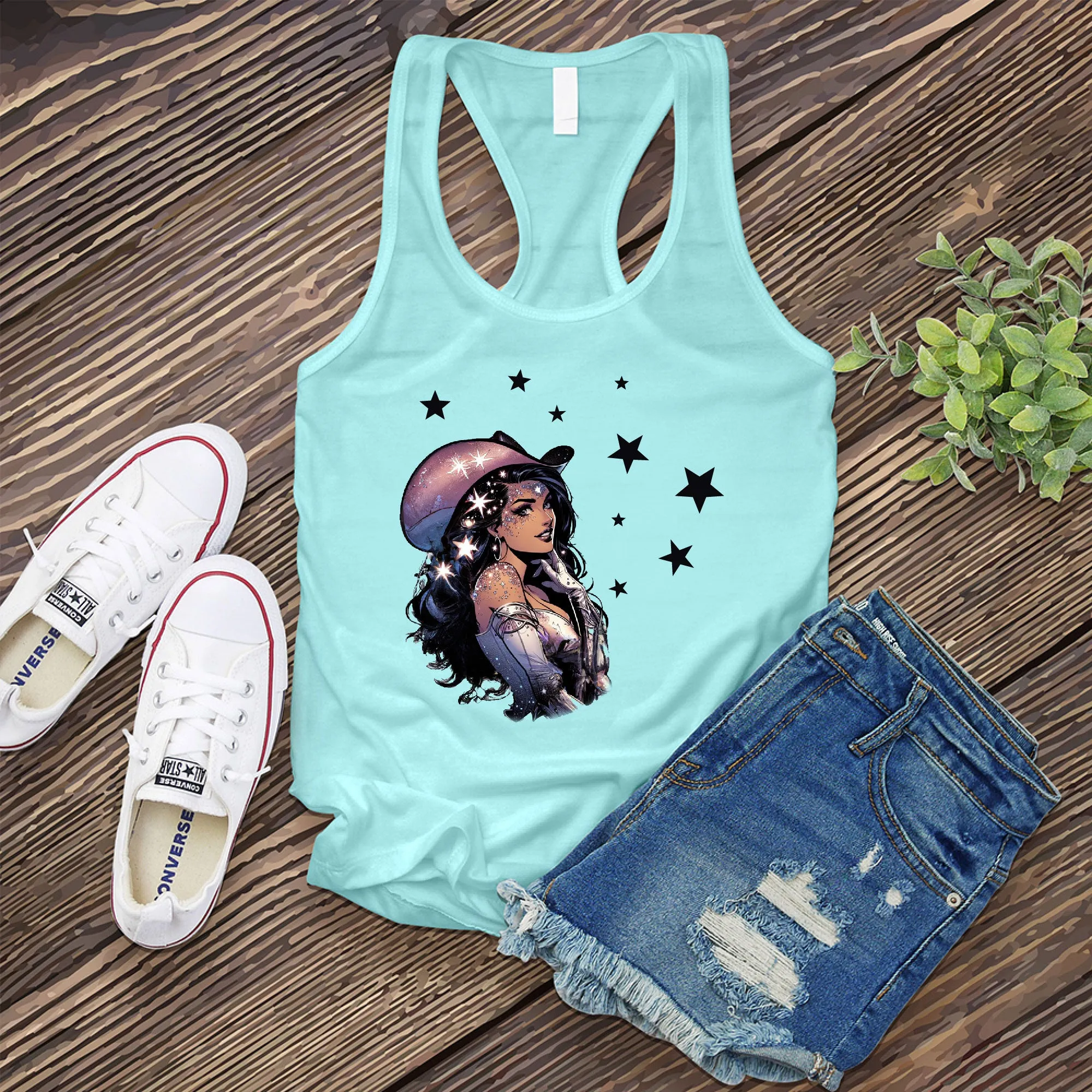 Pop Cosmic Cowgirl Women's Tank Top