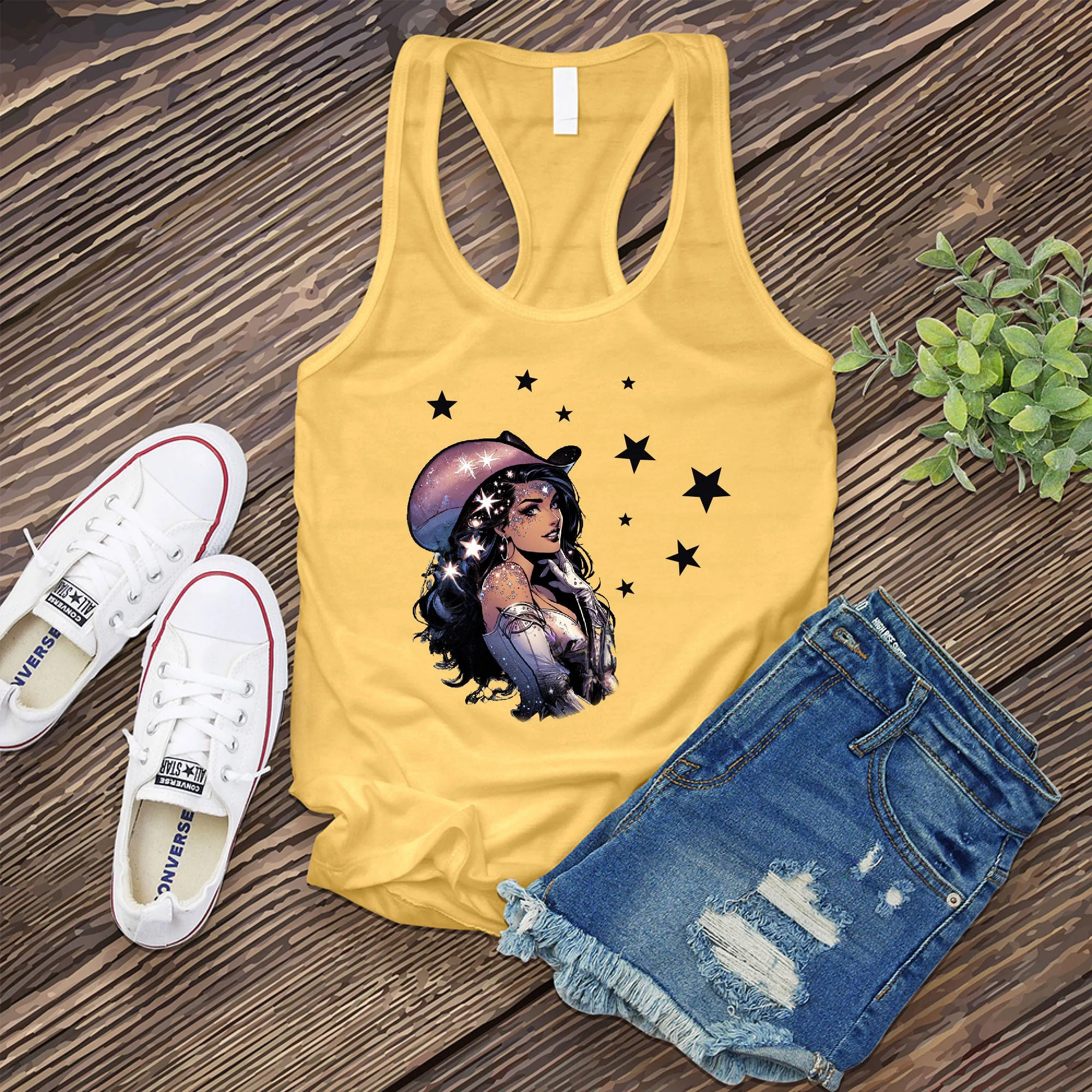 Pop Cosmic Cowgirl Women's Tank Top