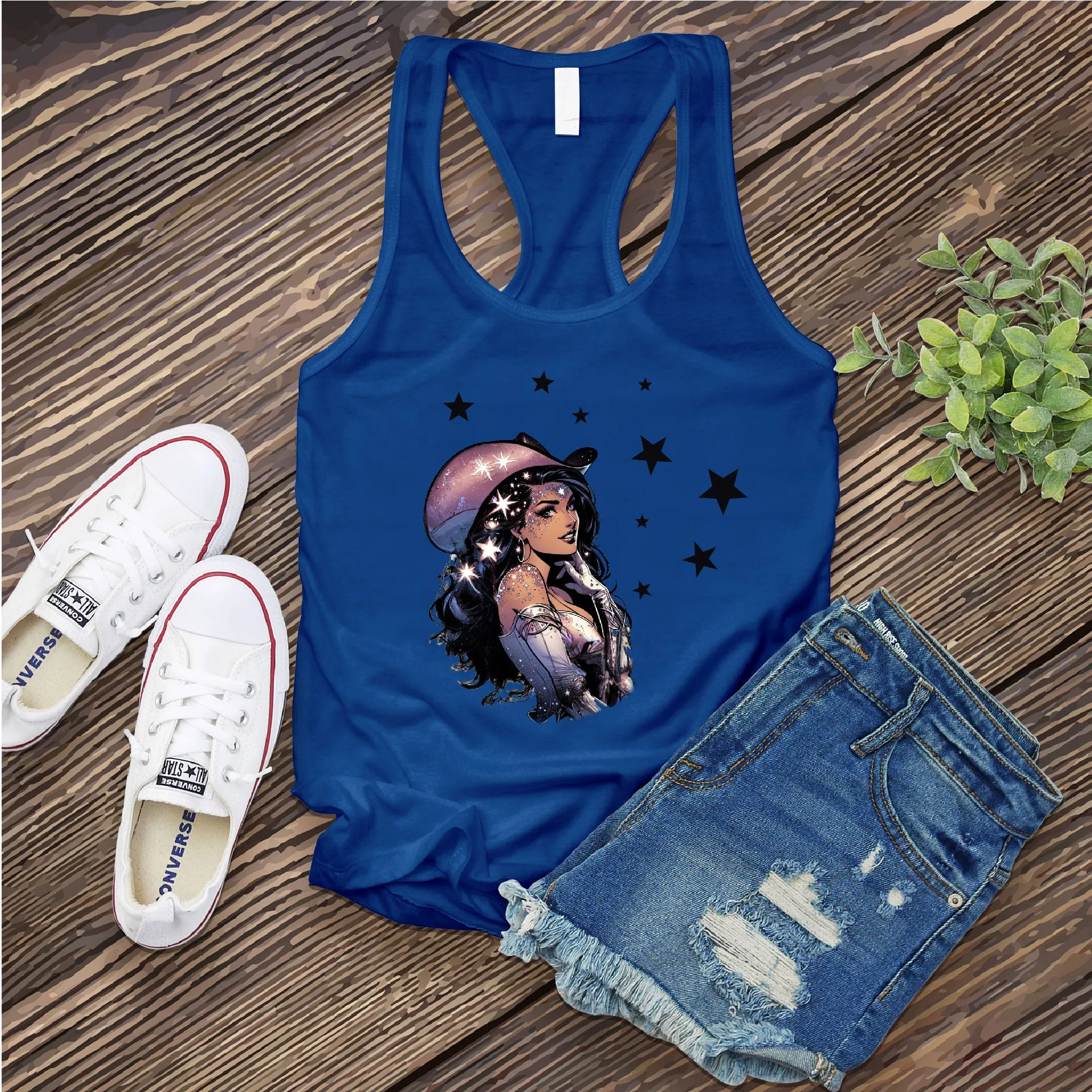 Pop Cosmic Cowgirl Women's Tank Top