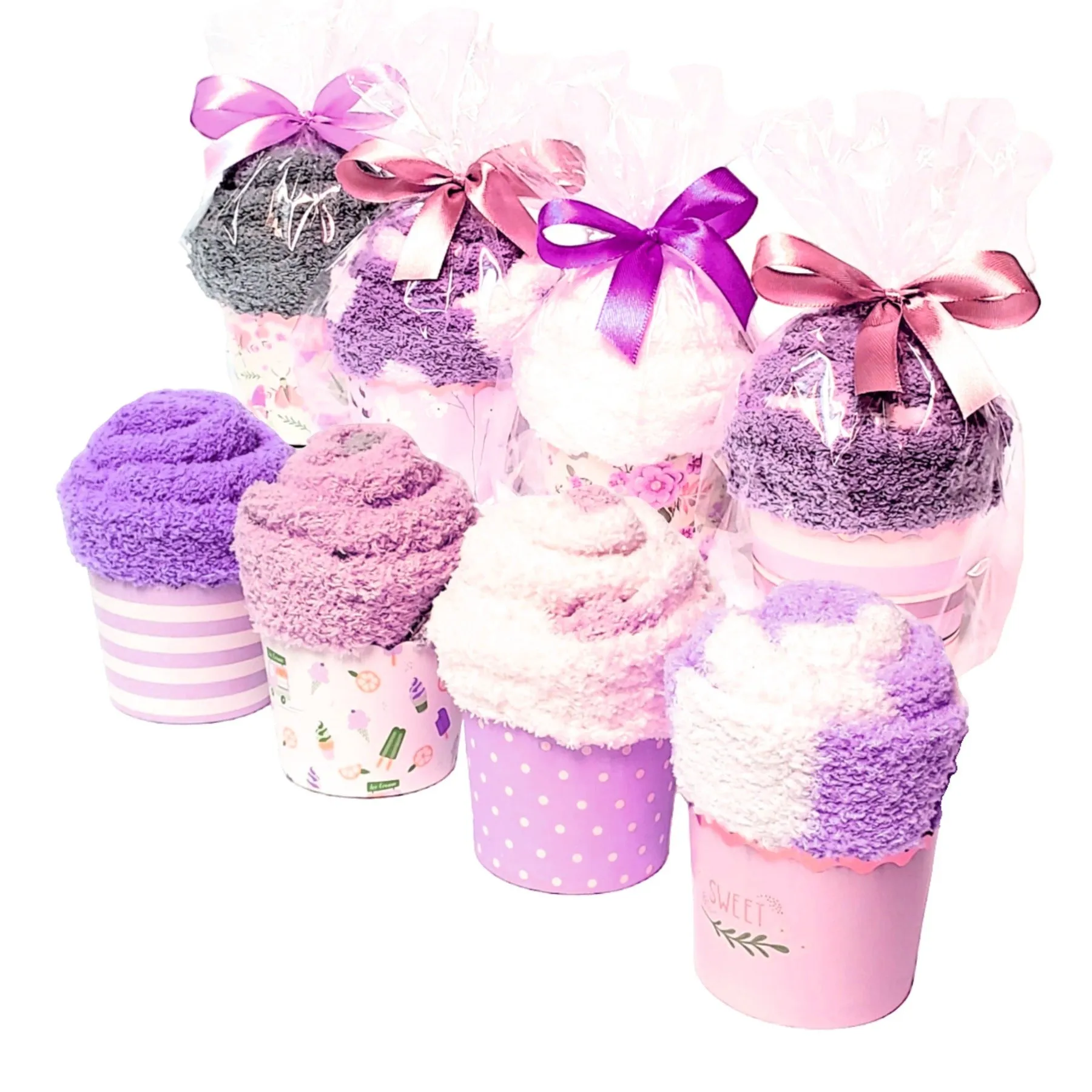 Purple Cupcake Party Favors