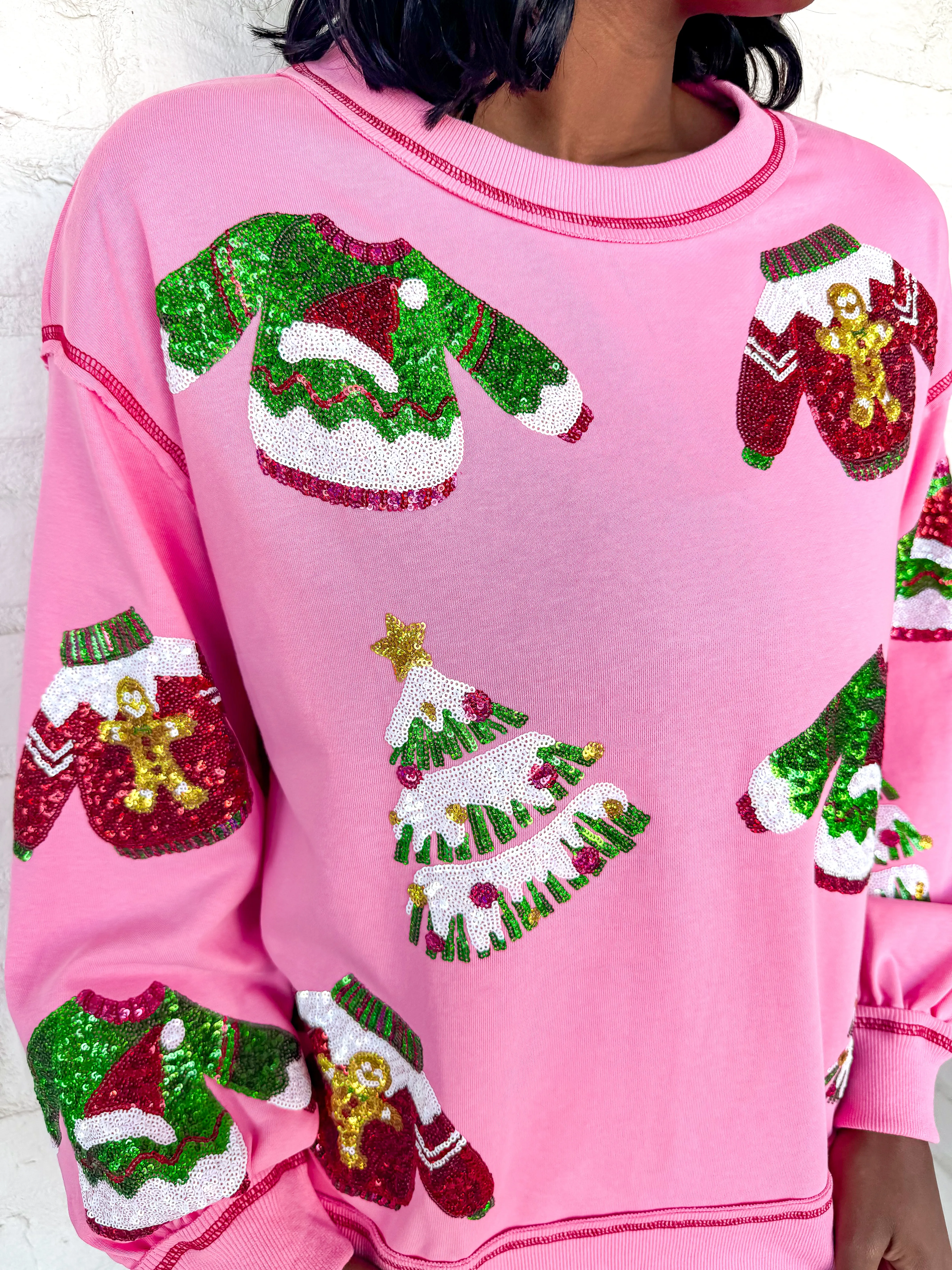 Queen Of All Things Christmas Pink Sweater