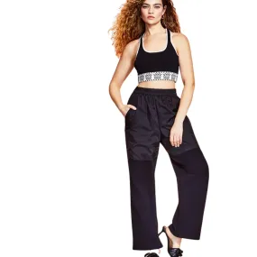 ROYALTY -  Mixed-Media Sweatpants