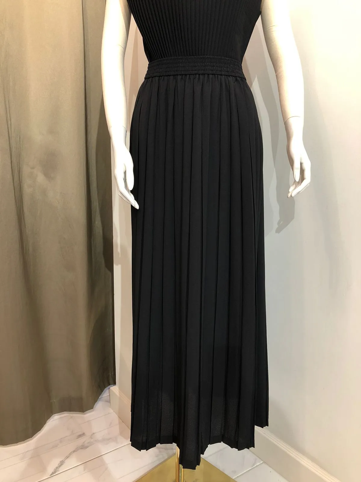 Sadie A-Line Skirt With Small Box Pleats
